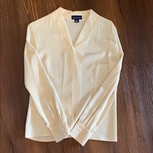 ann taylor silk blend button down shirt